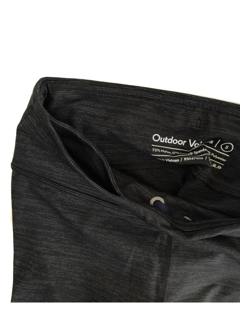 Outdoor Voices Small Techsweat Flex Heather Crop 3/4 Leggings Black Pocket - Picture 5 of 11